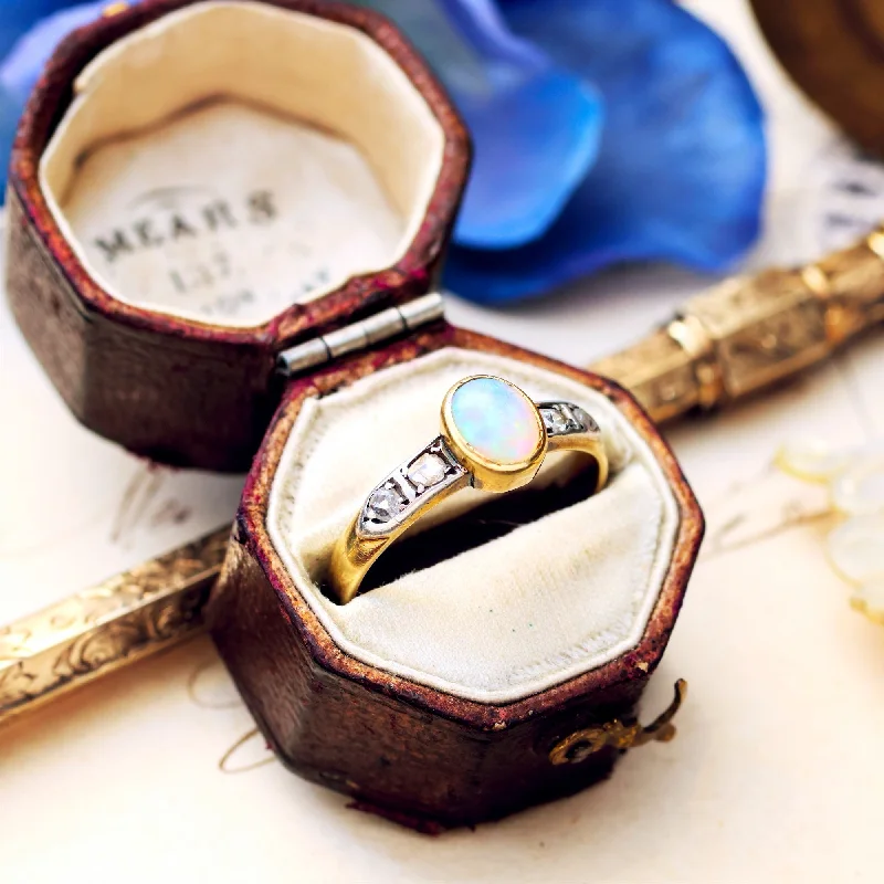 Silicone Women's Rings for a Comfortable and Durable OptionAdorable Vintage Rainbow Opal & Diamond Ring Silicone Women's Rings for a Comfortable and Durable OptionAdorable Vintage Rainbow Opal & Diamond Ring