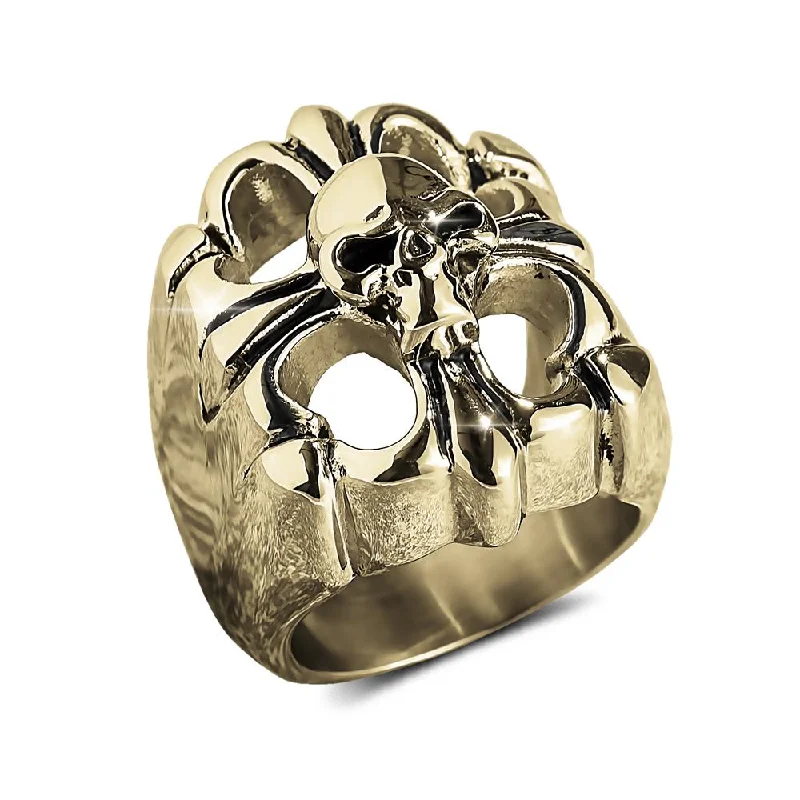 Minimalist Women's Rings with a Single Pearl in 14K Gold - Plated BandsGold Skull Arena Ring Minimalist Women's Rings with a Single Pearl in 14K Gold - Plated BandsGold Skull Arena Ring