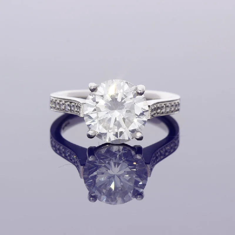 Men's Moonstone Engagement Rings in Silver - Plated Copper with a Celtic Knot PatternPlatinum Certificated 3.76ct Diamond Solitaire Ring with Diamond Set Shoulders Men's Moonstone Engagement Rings in Silver - Plated Copper with a Celtic Knot PatternPlatinum Certificated 3.76ct Diamond Solitaire Ring with Diamond Set Shoulders