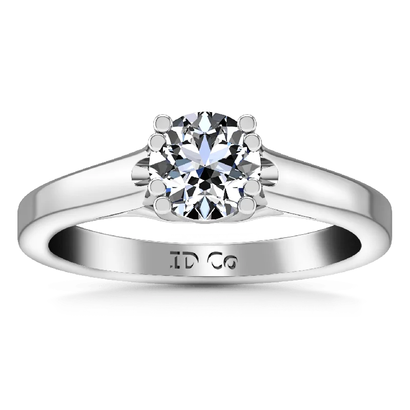 Magnetic Clasp Women's Rings for Easy Wearing and RemovalRound Diamond Solitaire Engagement Ring Royale Lattice 14K White Gold Magnetic Clasp Women's Rings for Easy Wearing and RemovalRound Diamond Solitaire Engagement Ring Royale Lattice 14K White Gold