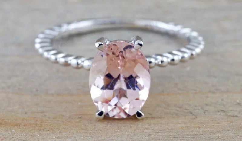 Men's black ceramic rings for a modern and edgy lookMorganite Bead Ring