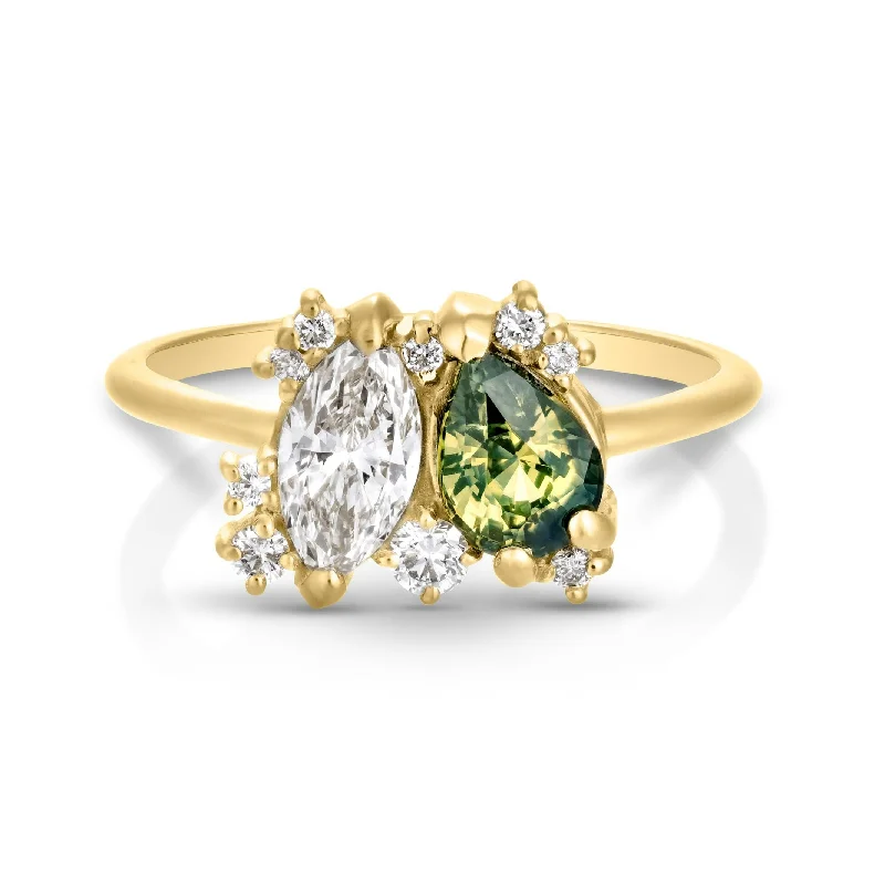 1.54ct Toi et Moi Sapphire & Diamond Ring | One Of A Kind