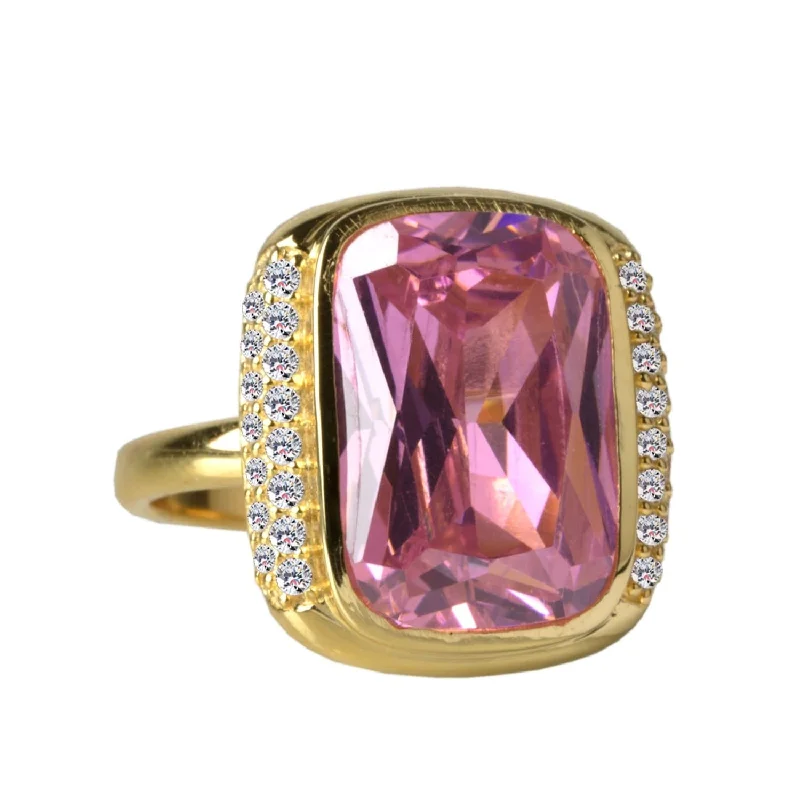 Magnetic Clasp Women's Rings for Easy Wearing and RemovalPink Ring