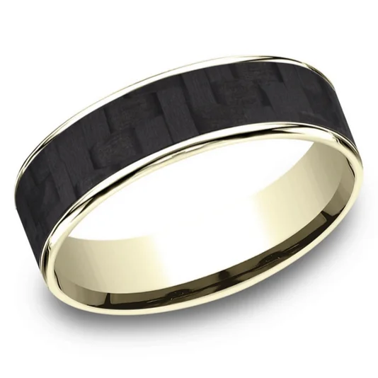 Men's tungsten carbide rings with a brushed textureThe STARKY Mens Band