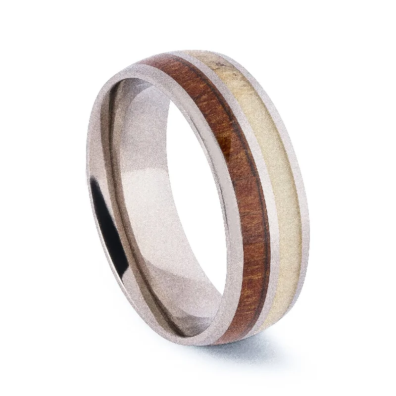 Titanium Rings with a Micro - Inlaid Gemstone for a Subtle SparkleThe Royal | 8MM