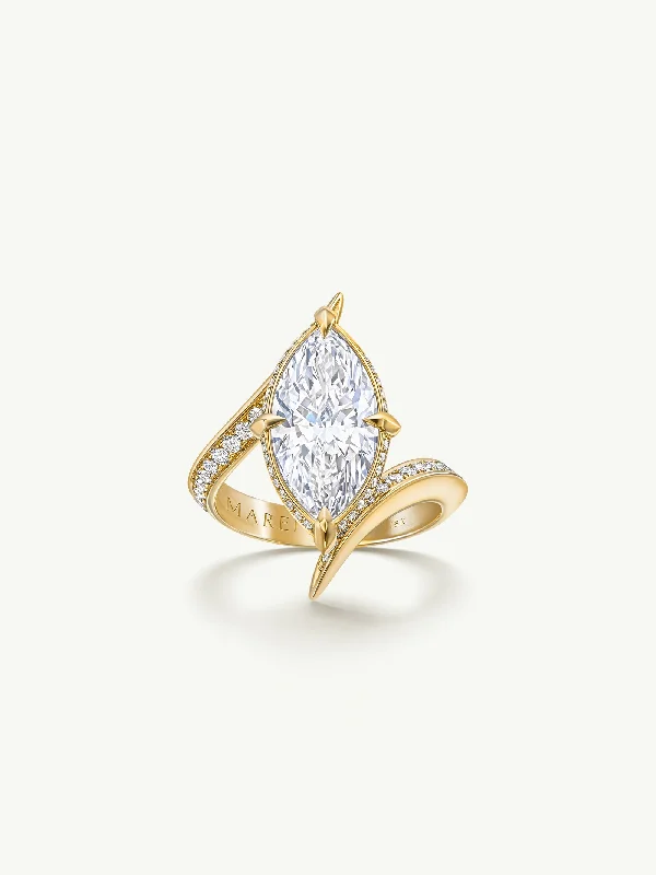 Adjustable Ring Sizes for Women's Rings in Stainless SteelAyla Arabesque Engagement Ring With Brilliant Marquise-Cut White Diamond & Half Pavé-Set Brilliant White Diamonds In 18K Yellow Gold Adjustable Ring Sizes for Women's Rings in Stainless SteelAyla Arabesque Engagement Ring With Brilliant Marquise-Cut White Diamond & Half Pavé-Set Brilliant White Diamonds In 18K Yellow Gold