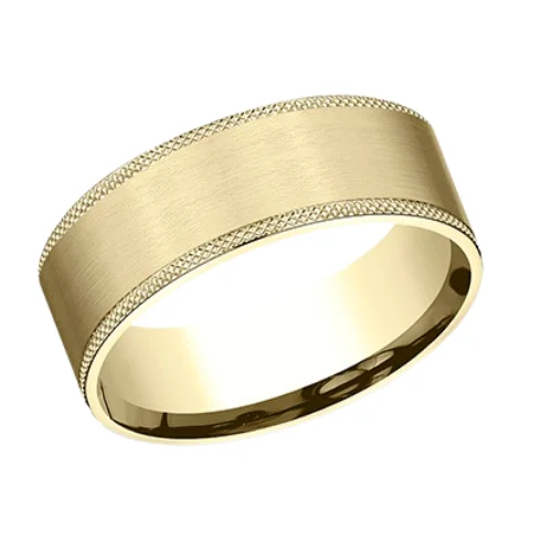 Men's budget - friendly rings for cost - conscious shoppersThe SATIN ETCHED Men's Band Men's budget - friendly rings for cost - conscious shoppersThe SATIN ETCHED Men's Band