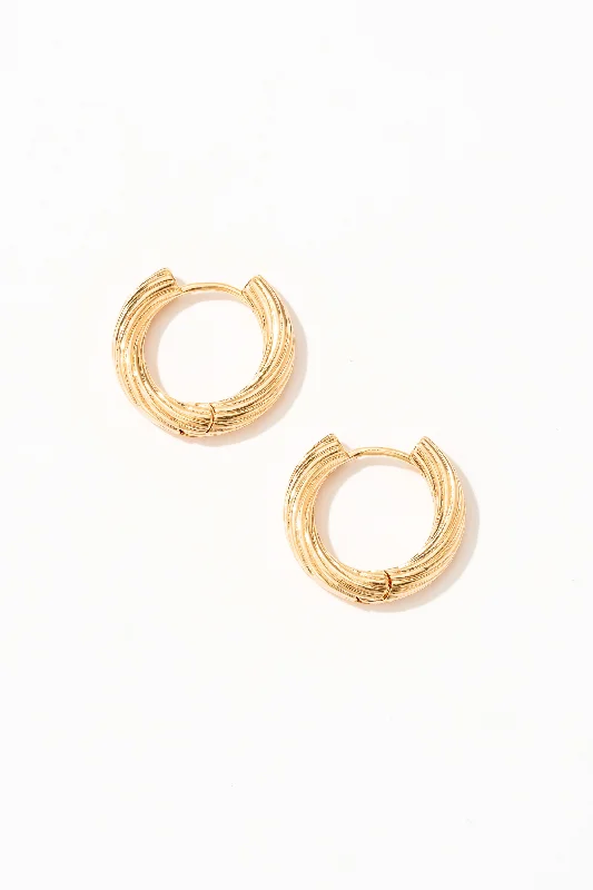 Hypoallergenic hoop earringsValkyrie Twist Huggie Earrings