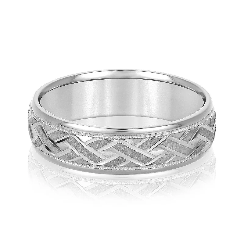 Men's Celtic - pattern rings with intricate designsMen's Basket Weave Design Wedding Band Men's Celtic - pattern rings with intricate designsMen's Basket Weave Design Wedding Band