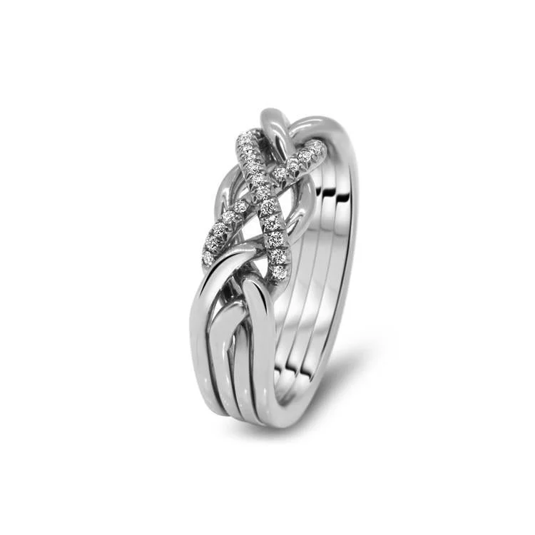 Tennis - Style Women's Rings with a Row of Round Diamonds in PlatinumWomens Platinum 4CW-MD-L Tennis - Style Women's Rings with a Row of Round Diamonds in PlatinumWomens Platinum 4CW-MD-L
