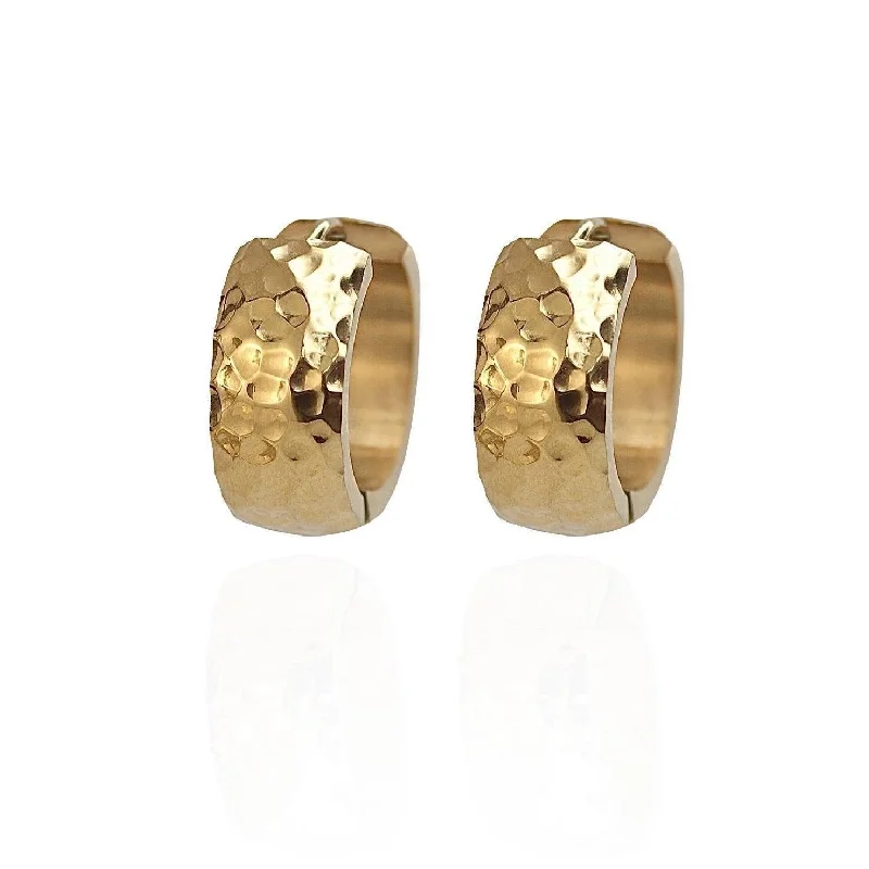 Trendy hoop earringsHammered Hoops