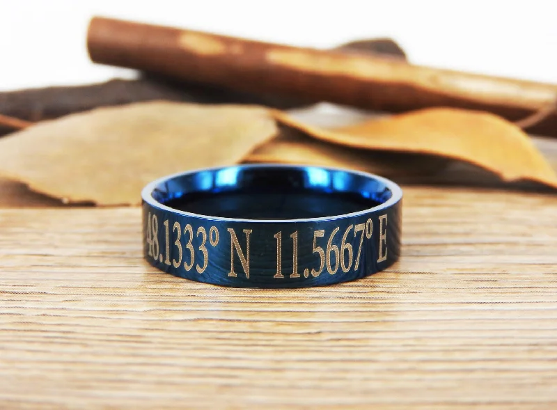 Men's emerald - encrusted rings for a rich green toneLatitude Longitude Ring, Coordinate Ring, Longitude Latitude, Personalized Ring, Personalized Jewelry,ring coordinates Men's emerald - encrusted rings for a rich green toneLatitude Longitude Ring, Coordinate Ring, Longitude Latitude, Personalized Ring, Personalized Jewelry,ring coordinates
