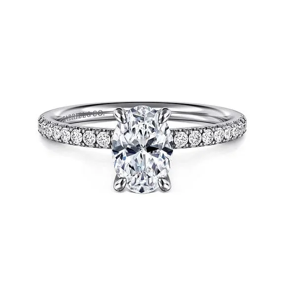 Men's Diamond Engagement Rings with Platinum Band and Halo Setting for a Luxury ProposalTwain - 14K White Gold Oval Diamond Engagement Ring (Setting Only) Men's Diamond Engagement Rings with Platinum Band and Halo Setting for a Luxury ProposalTwain - 14K White Gold Oval Diamond Engagement Ring (Setting Only)