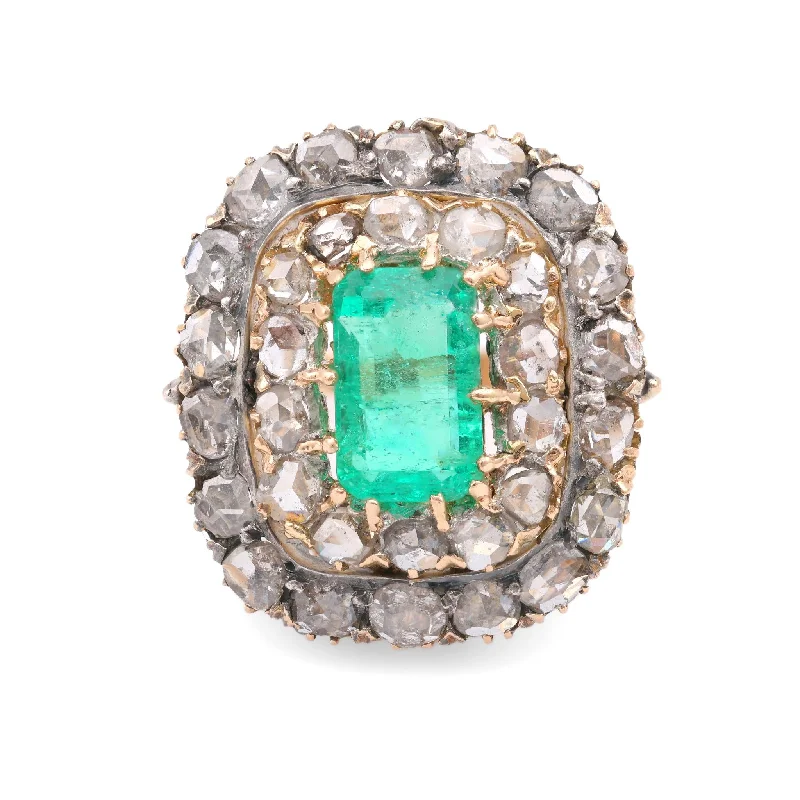 Pink diamond engagement ring in a rose - gold band with white - gold accentsLate Victorian GIA Colombian Emerald Diamond Yellow Gold Cocktail Ring Pink diamond engagement ring in a rose - gold band with white - gold accentsLate Victorian GIA Colombian Emerald Diamond Yellow Gold Cocktail Ring