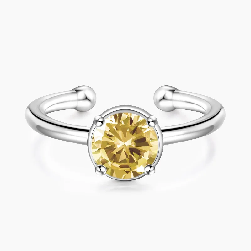 Adjustable Ring Sizes for Women's Rings in Stainless SteelNovember Citrine Birthstone Adjustable Ring Sizes for Women's Rings in Stainless SteelNovember Citrine Birthstone