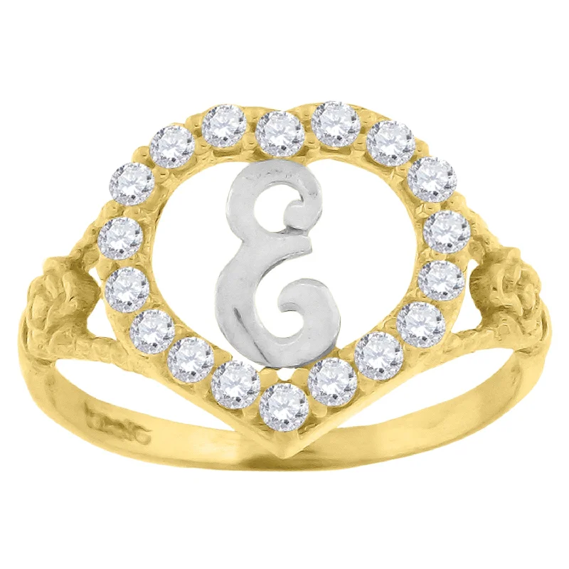 Knuckle - Duster Fashion Rings in Black - Plated Metal with Spike DetailsKeene Jewelers 10kt Two-tone Gold Womens Cubic Zirconia Polished Finish Heart Shape Letter E Initial Ring Knuckle - Duster Fashion Rings in Black - Plated Metal with Spike DetailsKeene Jewelers 10kt Two-tone Gold Womens Cubic Zirconia Polished Finish Heart Shape Letter E Initial Ring