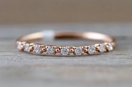 Men's diamond - encrusted engagement rings for a luxurious touch14kt Rose Gold Diamond Ring Band Wedding Engagement Stack Dainty B010033 Men's diamond - encrusted engagement rings for a luxurious touch14kt Rose Gold Diamond Ring Band Wedding Engagement Stack Dainty B010033