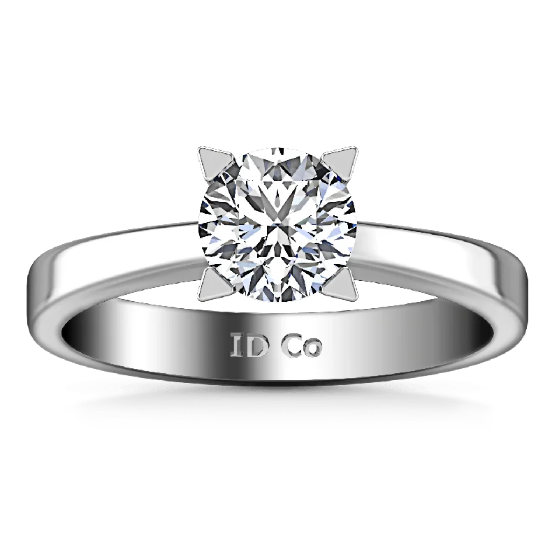 Art Deco - Inspired Women's Rings with Geometric Shapes in 14K GoldRound Diamond Solitaire Engagement Ring Icon 14K White Gold Art Deco - Inspired Women's Rings with Geometric Shapes in 14K GoldRound Diamond Solitaire Engagement Ring Icon 14K White Gold