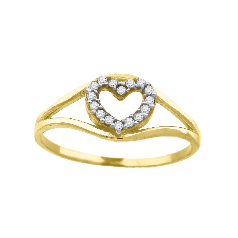Enamel - Coated Fashion Rings in Bright Colors with Animal - Print PatternsKeene Jewelers 10kt Gold Womens Two-tone CZ Split Shank Heart Band Ring Enamel - Coated Fashion Rings in Bright Colors with Animal - Print PatternsKeene Jewelers 10kt Gold Womens Two-tone CZ Split Shank Heart Band Ring