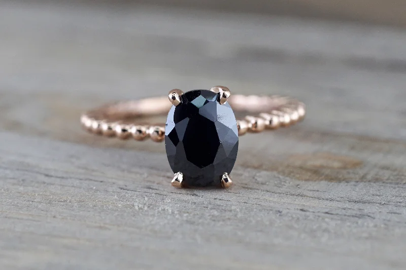 Men's sapphire - set rings for a royal blue hue14k Rose Gold Black Onyx Engagement Promise Ring Rope Bead Men's sapphire - set rings for a royal blue hue14k Rose Gold Black Onyx Engagement Promise Ring Rope Bead
