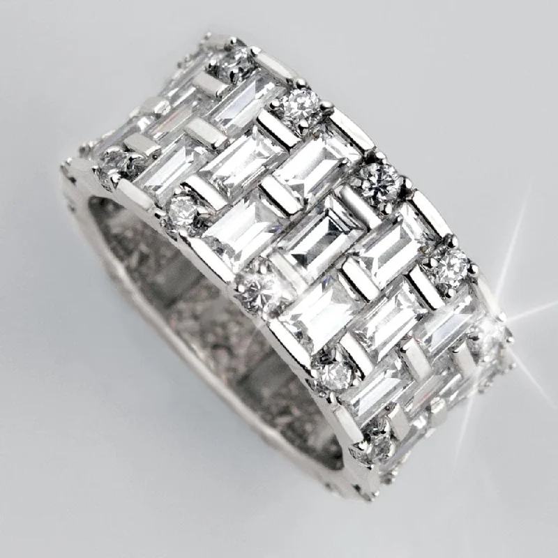 Women's Rings with Birthstones for a Personalized TouchBaguette Eternity Ring