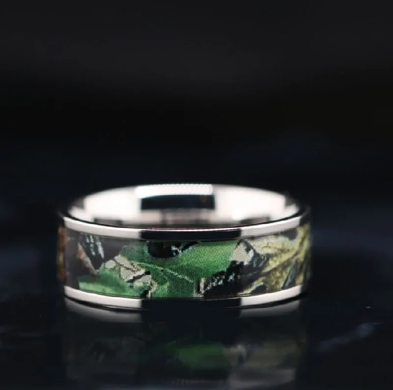 Men's anchor - themed rings for a nautical lookStainless Steel Ring for Men | Green Camo Wedding Band for Men| 8mm Men's anchor - themed rings for a nautical lookStainless Steel Ring for Men | Green Camo Wedding Band for Men| 8mm