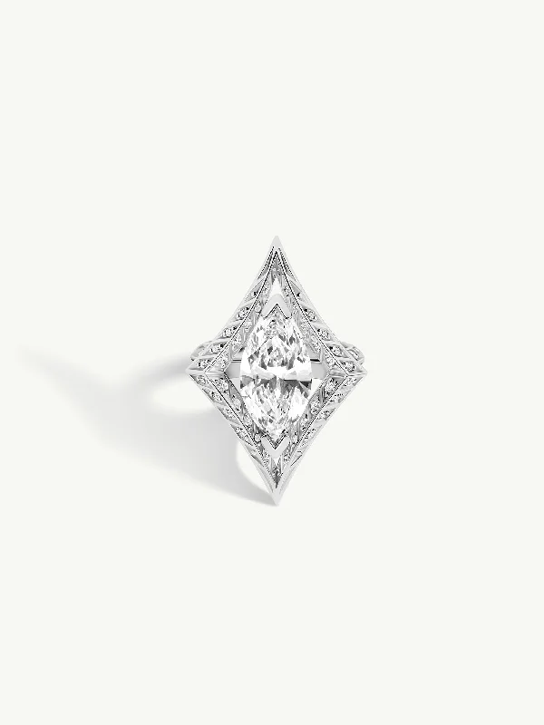 Women's Rings with Birthstones for a Personalized TouchPalmyra Ring With Brilliant Marquise-Cut White Diamond In 18K White Gold Women's Rings with Birthstones for a Personalized TouchPalmyra Ring With Brilliant Marquise-Cut White Diamond In 18K White Gold