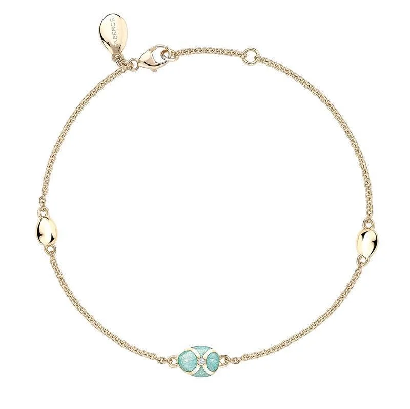 Faberge Palais Tsarskoye Selo 18ct Yellow Gold Turquoise Bracelet