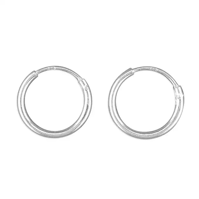 Chunky hoop earringsSterling Silver 1.2cm Sleeper Earrings