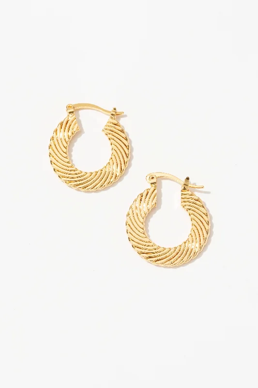Vintage hoop earringsBlaze Flattened Hoop Earrings