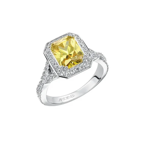 Men's Peridot Engagement Rings in 14K Gold - Filled Metal with a Micro - Pave SettingArtcarved Engagement Ring 31-V505HEW-E Men's Peridot Engagement Rings in 14K Gold - Filled Metal with a Micro - Pave SettingArtcarved Engagement Ring 31-V505HEW-E