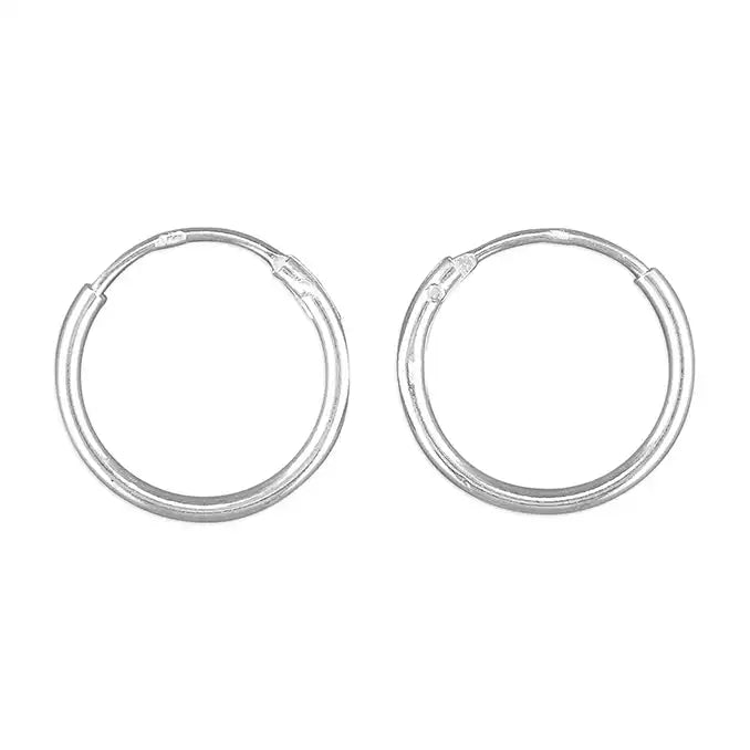 Minimalist hoop earringsSterling Silver 1.4cm Sleeper Earrings