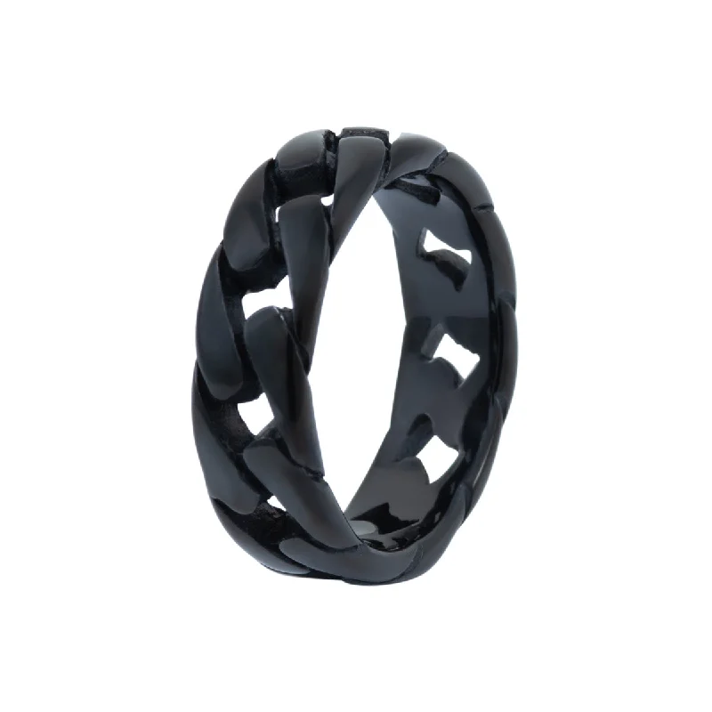 Men's animal - print rings with leopard or snake patternsMen's Black Chain Link Ring Men's animal - print rings with leopard or snake patternsMen's Black Chain Link Ring