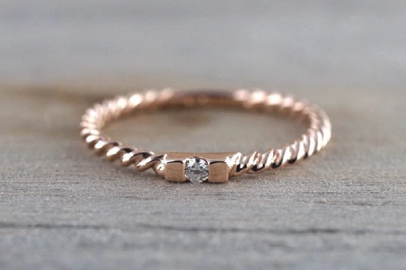 Men's lightweight rings for all - day comfort14k Solid Rose Gold Past Present Future Stackable Diamond Hammered Textured Rope Twist Band Braided Ring Dainty Men's lightweight rings for all - day comfort14k Solid Rose Gold Past Present Future Stackable Diamond Hammered Textured Rope Twist Band Braided Ring Dainty