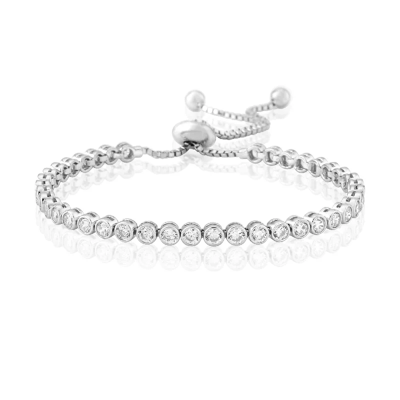 Waterford Jewellery Sterling Silver Cubic Zirconia Tennis Bracelet
