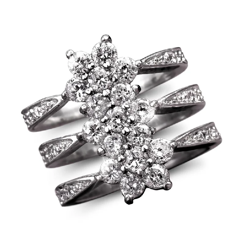 Floral - Patterned Women's Rings in 18K Yellow Gold for a Feminine LookFlower Journey Rhodium Ring Floral - Patterned Women's Rings in 18K Yellow Gold for a Feminine LookFlower Journey Rhodium Ring