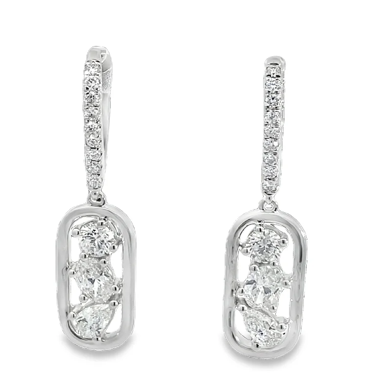 Asscher - cut diamond engagement ring with a pavé - set eternity band in platinumLAB GROWN ROUND, PEAR, & OVAL DIAMONDS 1.43CTW DANGLE EARRINGS Asscher - cut diamond engagement ring with a pavé - set eternity band in platinumLAB GROWN ROUND, PEAR, & OVAL DIAMONDS 1.43CTW DANGLE EARRINGS