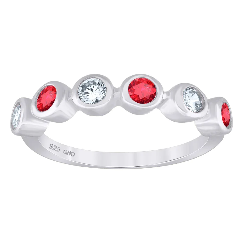 Vintage - Reproduction Fashion Rings in Bronze with Cameo - Style MedallionsKeene Jewelers 925 Sterling Silver Womens White Red Cubic-Zirconia Ring Size 7 Vintage - Reproduction Fashion Rings in Bronze with Cameo - Style MedallionsKeene Jewelers 925 Sterling Silver Womens White Red Cubic-Zirconia Ring Size 7