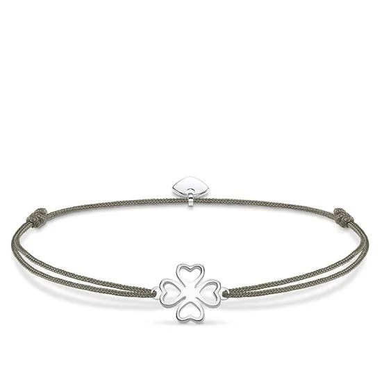 Thomas Sabo Little Secrets Sterling Silver Grey Clover Bracelet