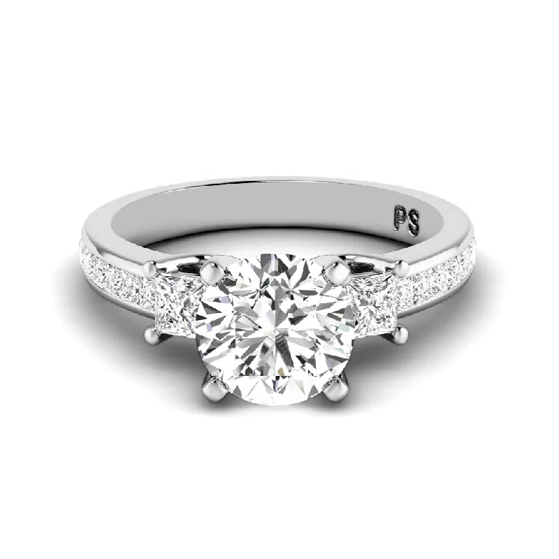 Men's Topaz Engagement Rings in 10K Gold with a Channel - Set Diamond Band1.10-2.25 CT Princess & Round Cut Diamonds - Engagement Ring Men's Topaz Engagement Rings in 10K Gold with a Channel - Set Diamond Band1.10-2.25 CT Princess & Round Cut Diamonds - Engagement Ring