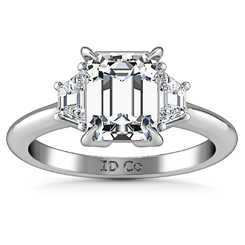 Statement - Making Cocktail Rings for Women with Large Cubic ZirconiaThree Stone Cushion Cut Diamond Engagement Ring Celesse 14K White Gold Statement - Making Cocktail Rings for Women with Large Cubic ZirconiaThree Stone Cushion Cut Diamond Engagement Ring Celesse 14K White Gold