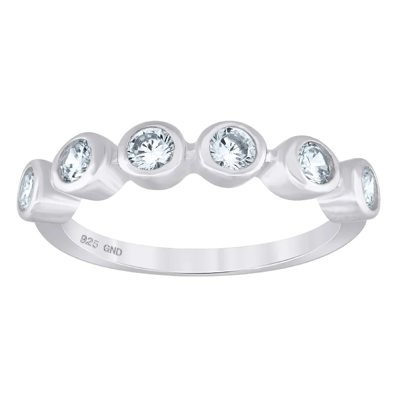 Fashion Rings with Initial Charms in Silver - Plated Metal for a Custom AccessoryKeene Jewelers 925 Sterling Silver Womens Cubic-Zirconia Ring Size 6 Fashion Rings with Initial Charms in Silver - Plated Metal for a Custom AccessoryKeene Jewelers 925 Sterling Silver Womens Cubic-Zirconia Ring Size 6