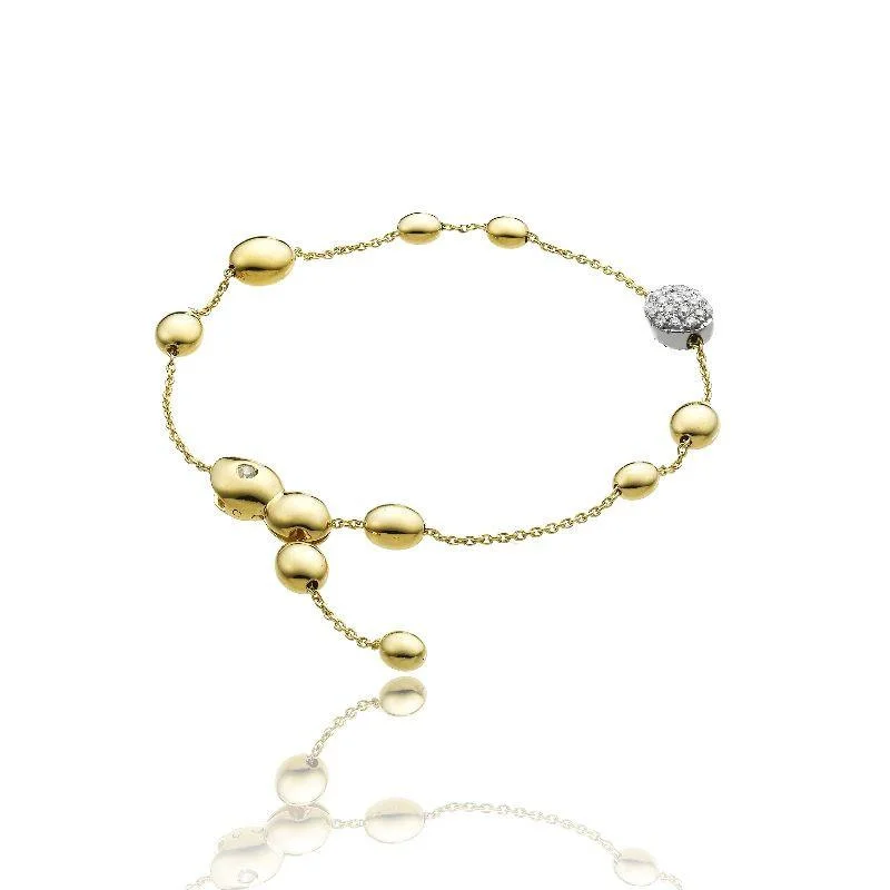 Chimento Armillas Acqua 18ct Yellow Gold 0.25ct Diamond Drops Bracelet