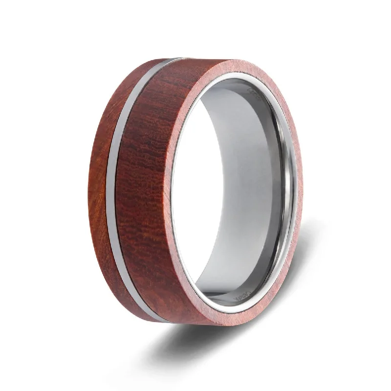 Men's turquoise - inlaid rings for a southwestern feelMen’s Wood Ring with Tungsten Accent Men's turquoise - inlaid rings for a southwestern feelMen’s Wood Ring with Tungsten Accent