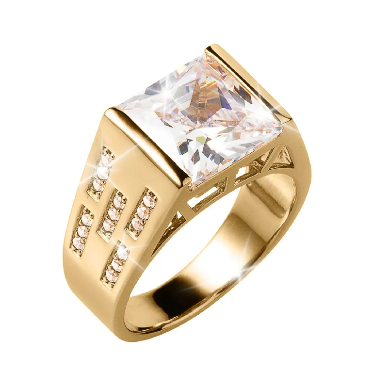 Art Deco - Inspired Women's Rings with Geometric Shapes in 14K GoldLunar Men's Ring Art Deco - Inspired Women's Rings with Geometric Shapes in 14K GoldLunar Men's Ring