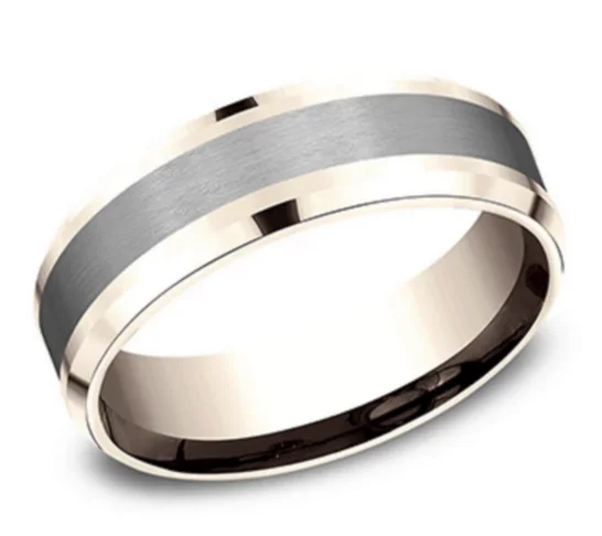 Men's black ceramic rings for a modern and edgy lookThe DUKE Mens Band