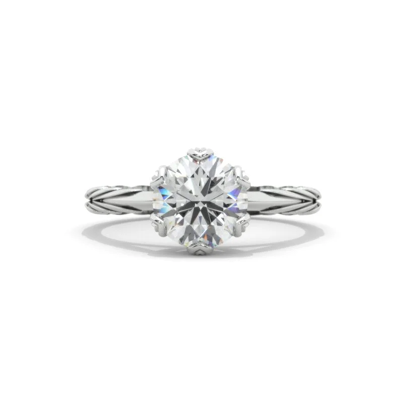 Men's Emerald Engagement Rings with 14K Yellow Gold and Vintage - Style FiligreeMila 2 Carat Moissanite Floral 6 Prongs 14K White Gold Engagement Ring Men's Emerald Engagement Rings with 14K Yellow Gold and Vintage - Style FiligreeMila 2 Carat Moissanite Floral 6 Prongs 14K White Gold Engagement Ring