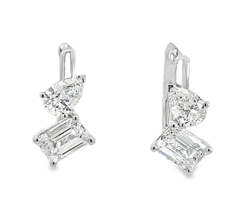 Marquise - cut diamond engagement ring with a split - shank band in platinumLAB GROWN EMERALD & OVAL DIAMONDS 3.33CTW HUGGIE EARRINGS Marquise - cut diamond engagement ring with a split - shank band in platinumLAB GROWN EMERALD & OVAL DIAMONDS 3.33CTW HUGGIE EARRINGS