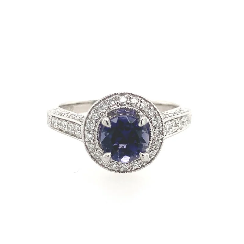 Men's Sapphire Engagement Rings in 18K White Gold with Pave Diamond AccentsRollands Design Diamond Semi Mount Engagement Ring Men's Sapphire Engagement Rings in 18K White Gold with Pave Diamond AccentsRollands Design Diamond Semi Mount Engagement Ring