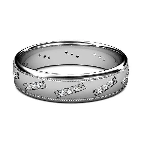 Men's hematite - ring for a metallic gray luster0.45 CT Round Cut Diamonds - Mens Wedding Band Men's hematite - ring for a metallic gray luster0.45 CT Round Cut Diamonds - Mens Wedding Band